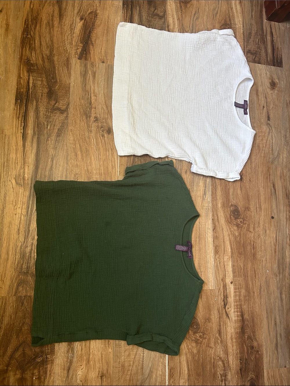 2 - 100% cotton shirts (one large, one medium)